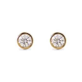 3.0mm Round Diamond Cup Setting Stud Earrings