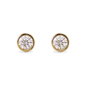 4.0mm Round Diamond Cup Setting Stud Earrings