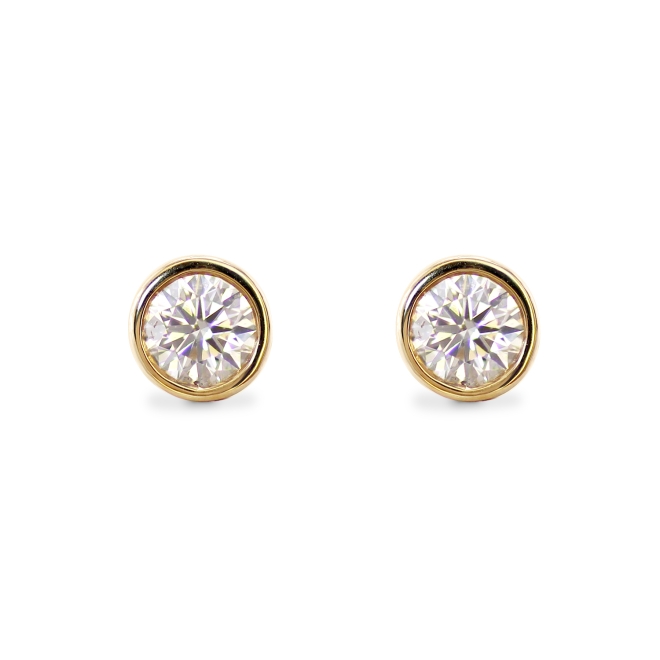 4.0mm Round Diamond Cup Setting Stud Earrings
