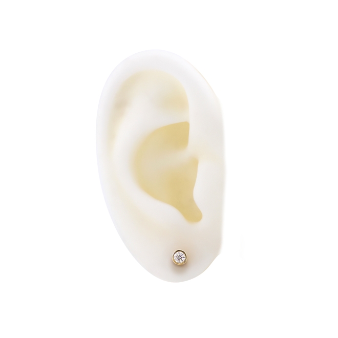 4.0mm Round Diamond Cup Setting Stud Earrings