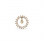 Circle Shape Attachment for Stud Earring with Diamonds