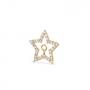 Star Shape Attachment for Stud Earring with Diamonds
