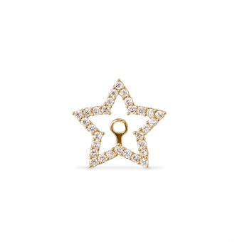 Star Shape Attachment for Stud Earring with Diamonds Star Shape Attachment for Stud Earring with Diamonds