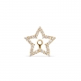 Star Shape Attachment for Stud Earring with Diamonds