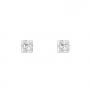 Invisible Princess Cut Diamond 2mm Stud Earrings