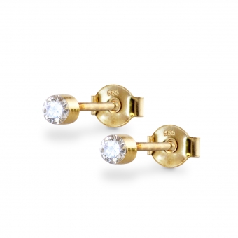 Invisible 2mm Diamond Ear Stud Earrings