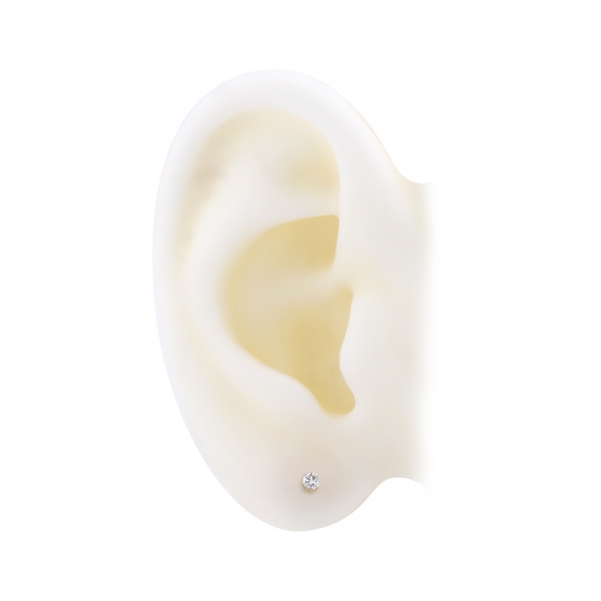 Invisible 2mm Diamond Ear Stud Earrings