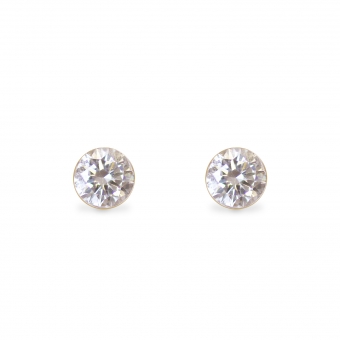 Invisible 3mm Diamond Ear Stud Earrings