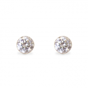 Invisible 4mm Diamond Stud Earrings
