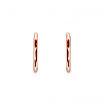 Hollow Hoop Stud Earrings 15mm Inner Diameter 