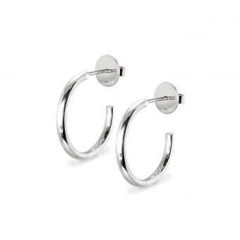 Hollow Hoop Stud Earrings 15mm Inner Diameter 