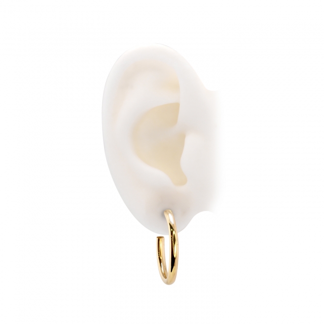 Hallow Hoop Stud Earrings 15mm Inner Diameter 