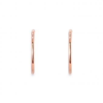 Hollow Hoop Stud Earrings 25mm Inner Diameter 