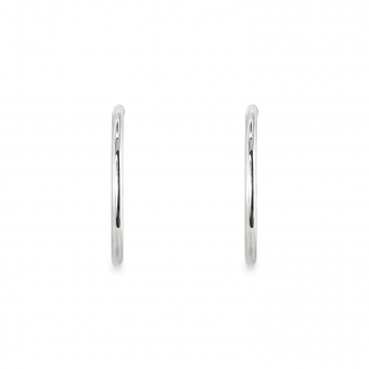 Hollow Hoop Stud Earrings 25mm Inner Diameter 