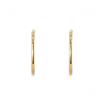 Hollow Hoop Stud Earrings 25mm Inner Diameter Hollow Hoop Stud Earrings 25mm Inner Diameter