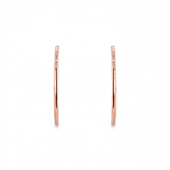 Hollow Hoop Stud Earrings 38mm Inner Diameter 