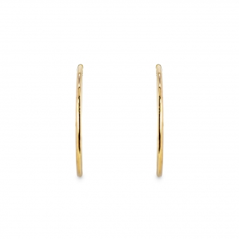 Hollow Hoop Stud Earrings 38mm Inner Diameter 