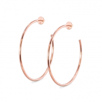 Hollow Hoop Stud Earrings 50mm Inner Diameter 