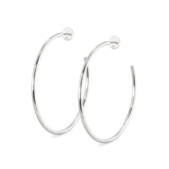 Hollow Hoop Stud Earrings 50mm Inner Diameter 