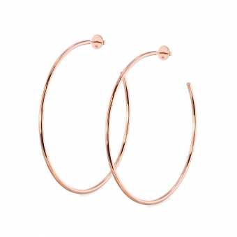 Hollow Hoop Stud Earrings 68mm Inner Diameter 