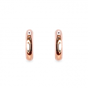 Chunky Hollow Stud Earrings 9.5mm Inner Diameter