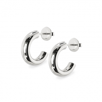Chunky Hollow Stud Earrings 9.5mm Inner Diameter