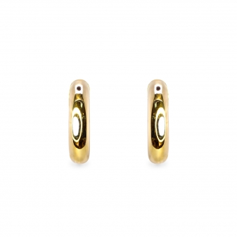 Chunky Hollow Stud Earrings 9.5mm Inner Diameter