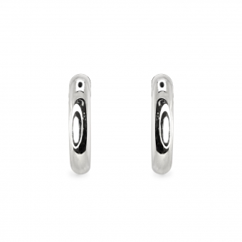 Chunky Hollow Hoop Stud Earrings 12mm Inner Diameter