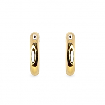 Chunky Hollow Hoop Stud Earrings 12mm Inner Diameter