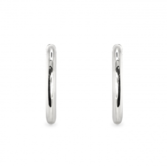 Chunky Hollow Hoop Stud Earrings 25mm Inner Diameter