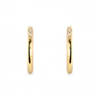 Chunky Hollow Hoop Stud Earrings 25mm Inner Diameter