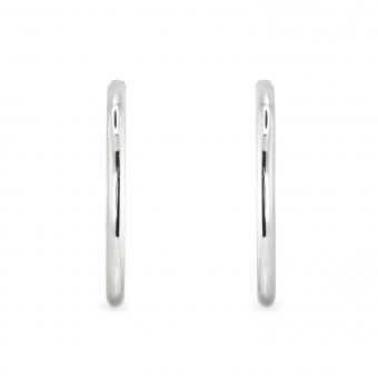 Chunky Hollow Hoop Stud Earrings 45mm Inner Diameter