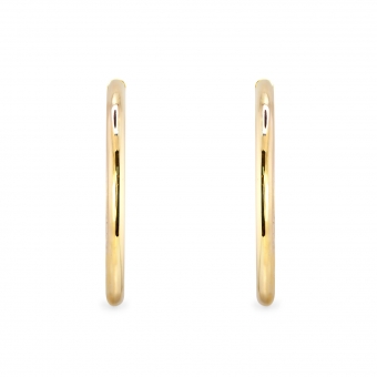 Chunky Hollow Hoop Stud Earrings 45mm Inner Diameter