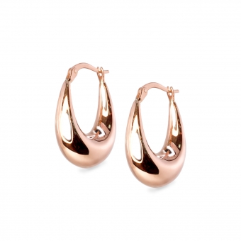 Small Hollow Drop Hoop Earrings