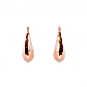 Small Hollow Drop Hoop Earrings