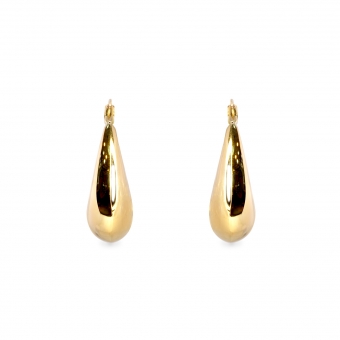 Small Hollow Drop Hoop Earrings