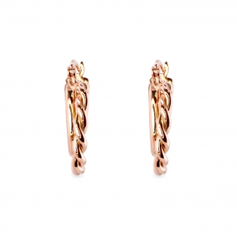 Little Hollow Double Interlock Classic & Twist Hoop Earrings