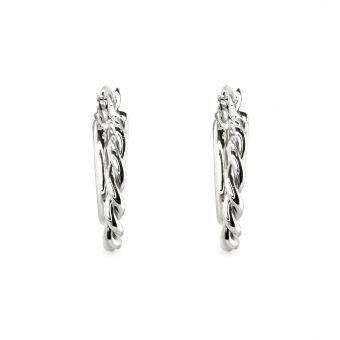 Little Hollow Double Interlock Classic & Twist Hoop Earrings