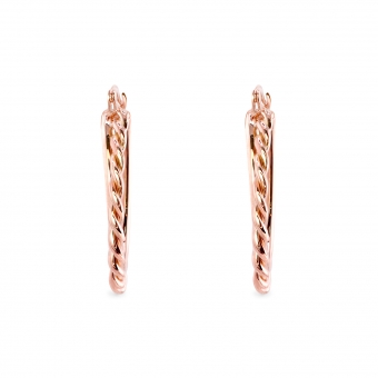 Hollow Double Interlock Classic & Twist Hoop Earrings