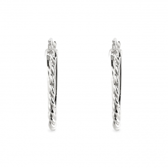Hollow Double Interlock Classic & Twist Hoop Earrings