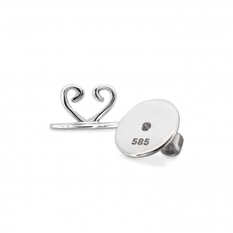 Gold Butterfly Closure 7mm For Stud Earring