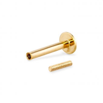 Gold Internal Threading Flat-Back Helix Part - Disk