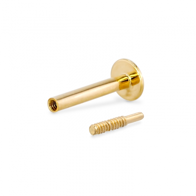 Gold Internal Threading Flat-Back Helix Part - Disk