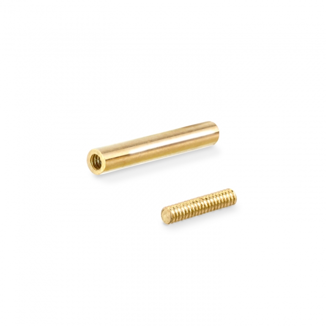 Gold Screw + Internal Threading Tube Set, Basic Piercing Parts
