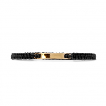 Solid Gold Plate Macramé Bracelet