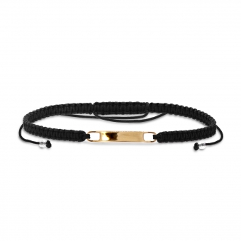 Solid Gold Plate Macramé Bracelet