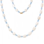 Pearls and Blue Chalcedony Bead Necklace