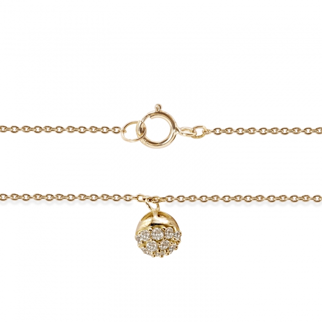 Chain Bracelet with Round Pendulum Pendent