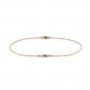 Rounds and Baguette Gemstone Chain Bracelet