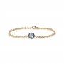 Gemstone Illusion Prong Chain Bracelet